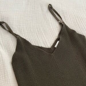 Olive green sweater dress